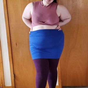 Royal Blue strechy mini skirt